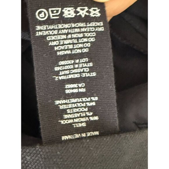 Theory Womens Black Wool Blend Wide-Leg Dress Pants Preppy Business Wear Trouser - Picture 7 of 7